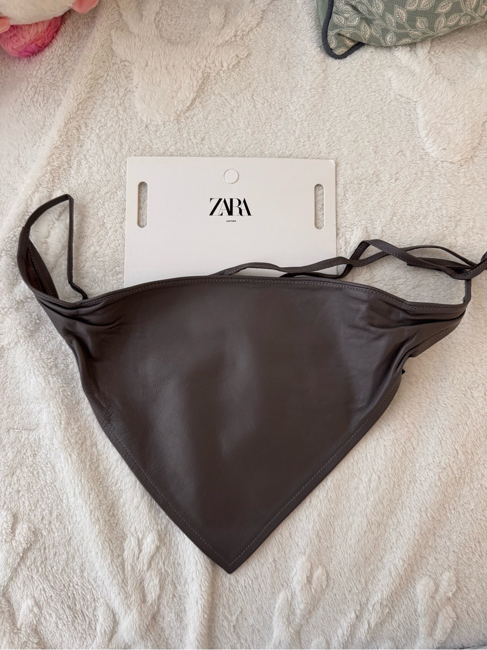 ZARA Sheep Leather Scarf